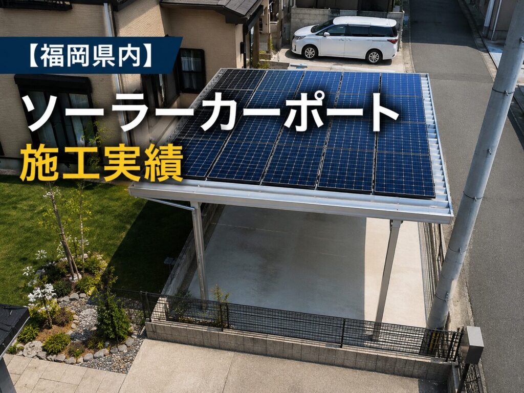 福岡県　ソーラーカーポート施工実績