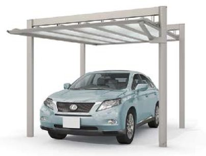 LIXIL アーキフィールド カールーフ（1台用）の施工イメージ
