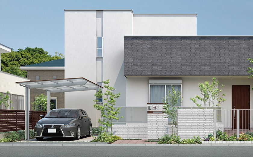 LIXIL フーゴF（フラット屋根）1台用の外観イメージ