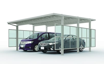 LIXIL ソルディーポート 2面囲いタイプの施工イメージ