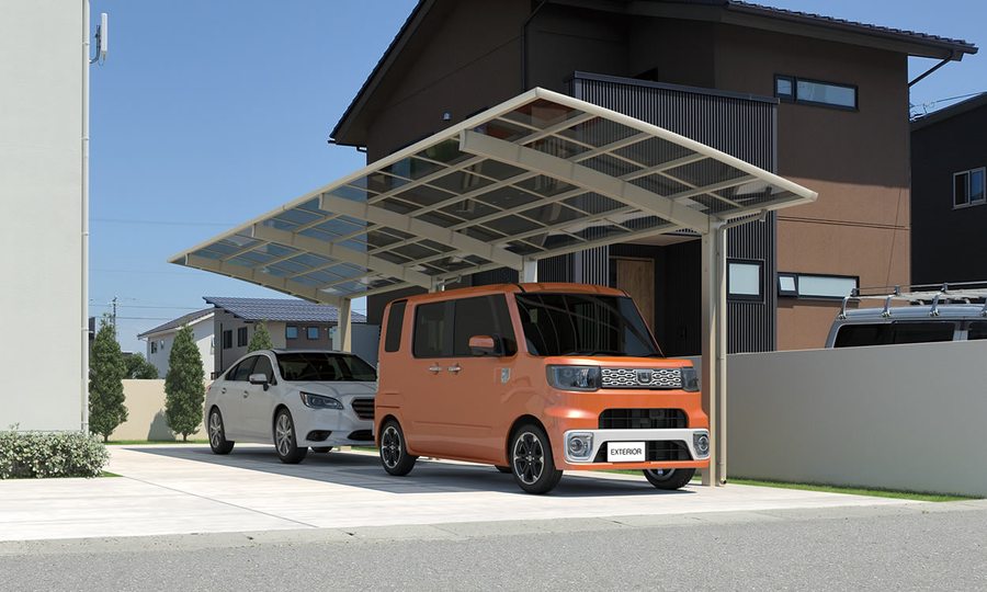 三協アルミ 奥行2連結タイプの施工イメージ