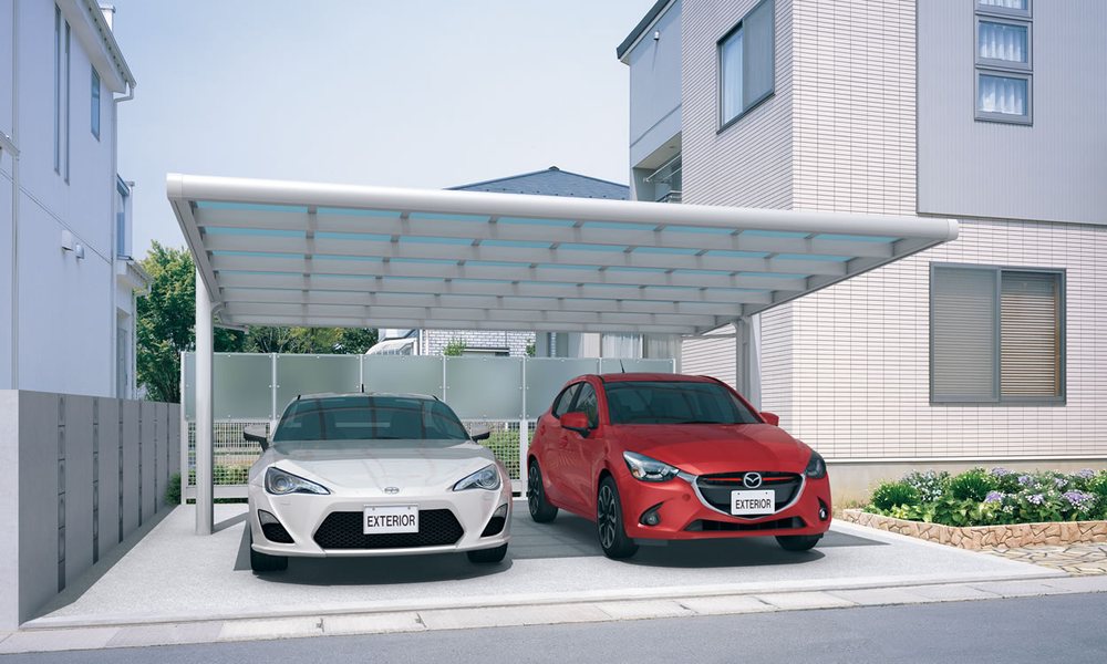 三協アルミ フォーグ 2台用の施工イメージ