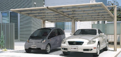 三協アルミ フォーグ（2台用）の施工イメージ