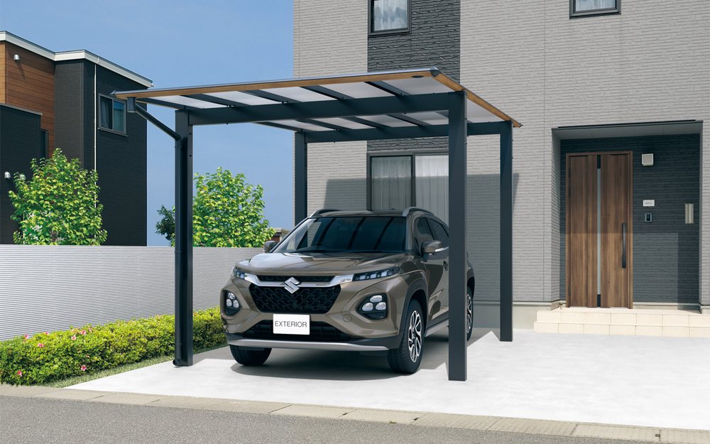 三協アルミ スカイリード 1台用の施工イメージ