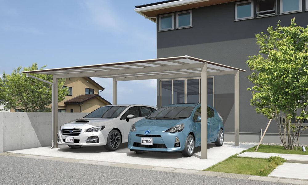 三協アルミ スカイリード 2台用の施工イメージ