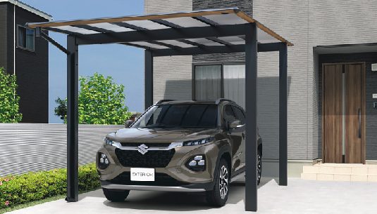 三協アルミ スカイリード（1台用）の施工イメージ