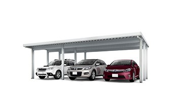 ビニフレーム工業 アルファNS 3台用の施工イメージ