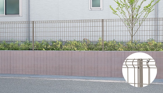 LIXIL ハイグリッドフェンスUF8型 フェンス・目隠しの施工イメージ(福岡)