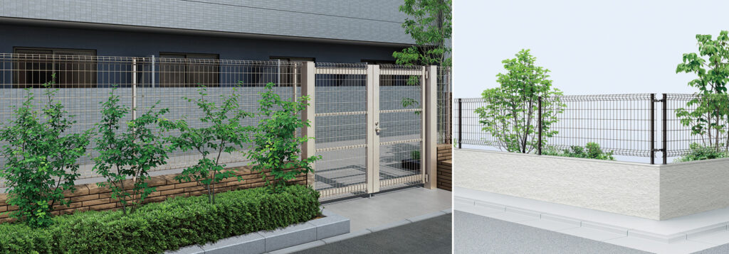 YKK AP イーネットフェンス フェンス・目隠しの施工イメージ(福岡)