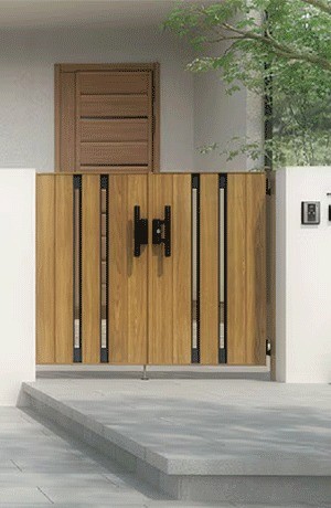 開き門扉AA(LIXIL)の施工イメージ(福岡)
