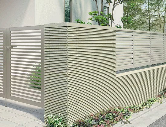 開き門扉AB(LIXIL)の施工イメージ(福岡)