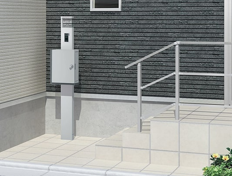 LIXIL ファンクションユニット アクシィ 門柱・機能門柱の施工イメージ（福岡）