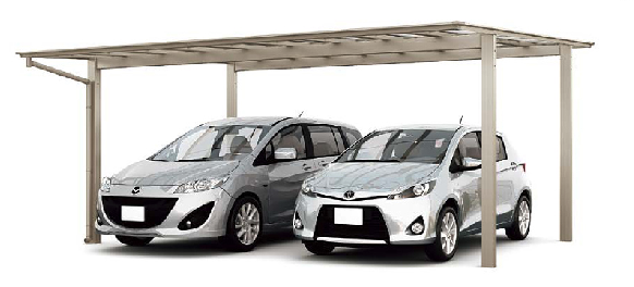 LIXIL ネスカF（フラット屋根）2台用の外観イメージ