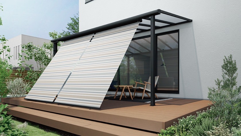 LIXIL テラスVS テラス屋根の施工イメージ(福岡)