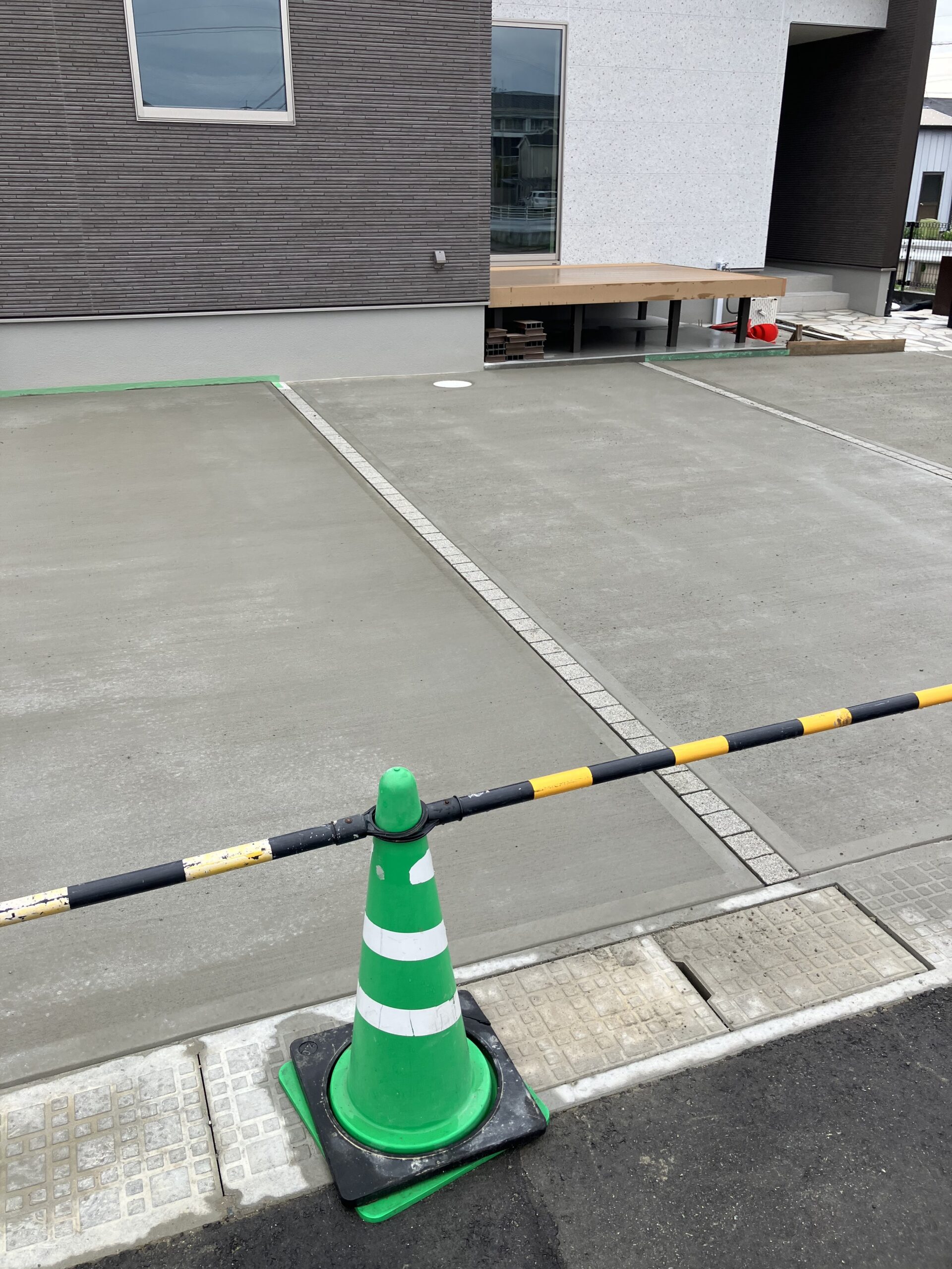 土間コンクリート 全体の仕上がり