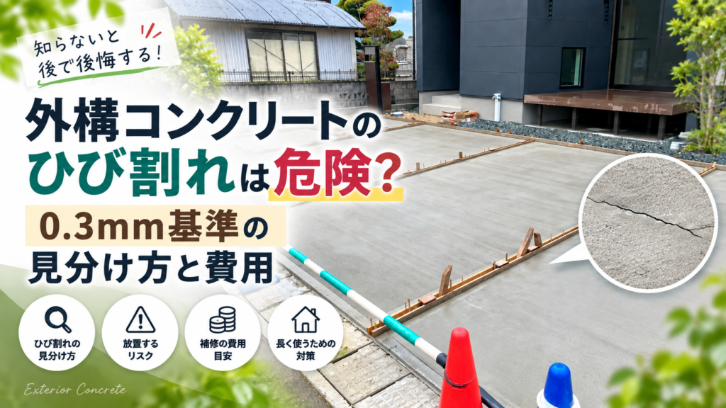外構コンクリートひび割れは危険　福岡