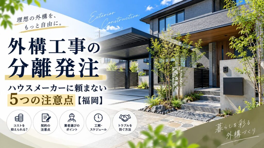 外構工事の分離発注について