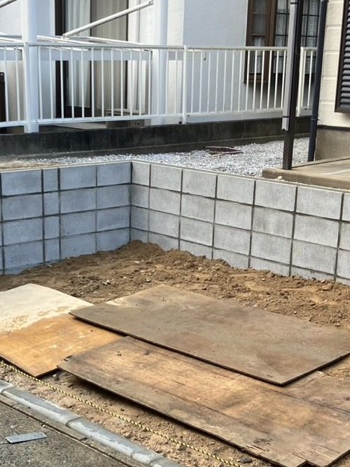 ブロック塀・縁石施工実績｜福岡市早良区・CB150mm